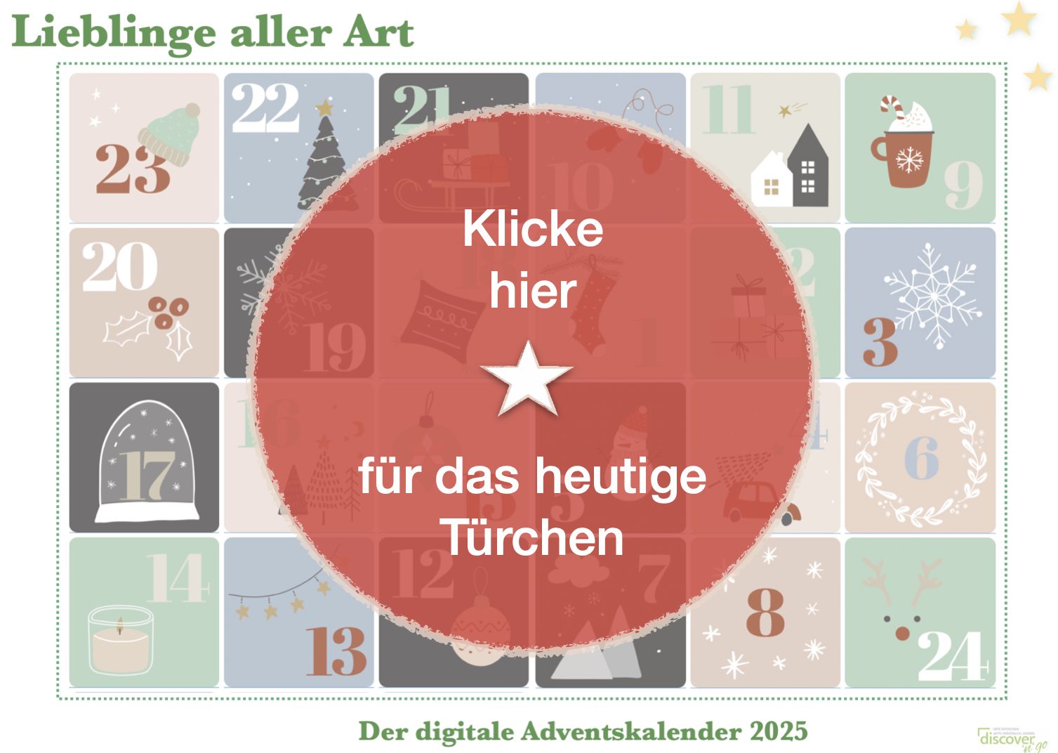 Klicke hier, um das heutige Türchen zu öffnen.